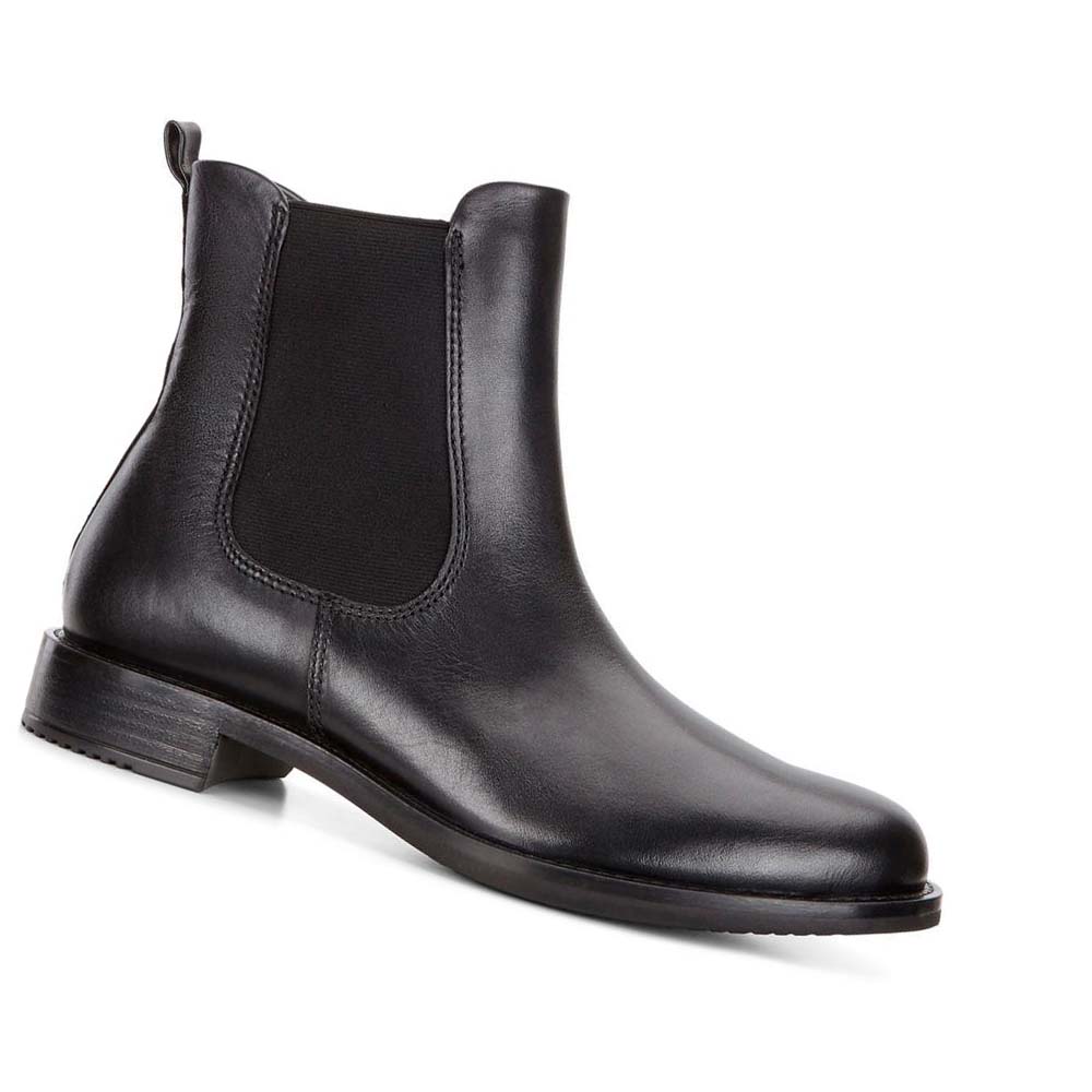 Women\'s Ecco Sartorelle 25 Chelsea Boots Black | USA 22JPQ